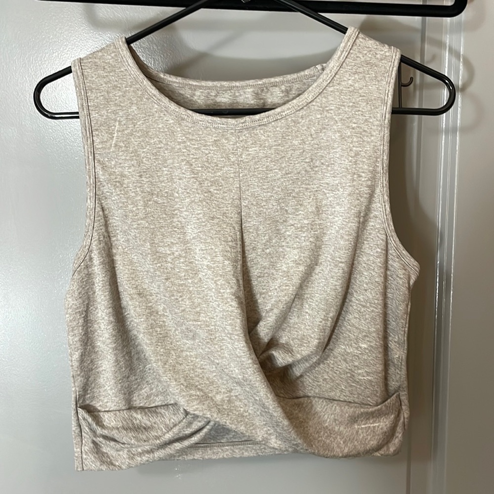Tan workout tank